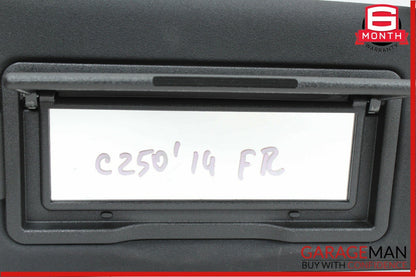 08-14 Mercedes W204 C250 Front Right Sun Visor Sunvisor Shade Cover Black