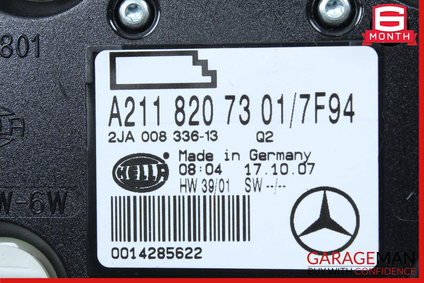 06-11 Mercedes W211 E350 CLS550 Rear Overhead Dome Light Reading Map Lamp Gray