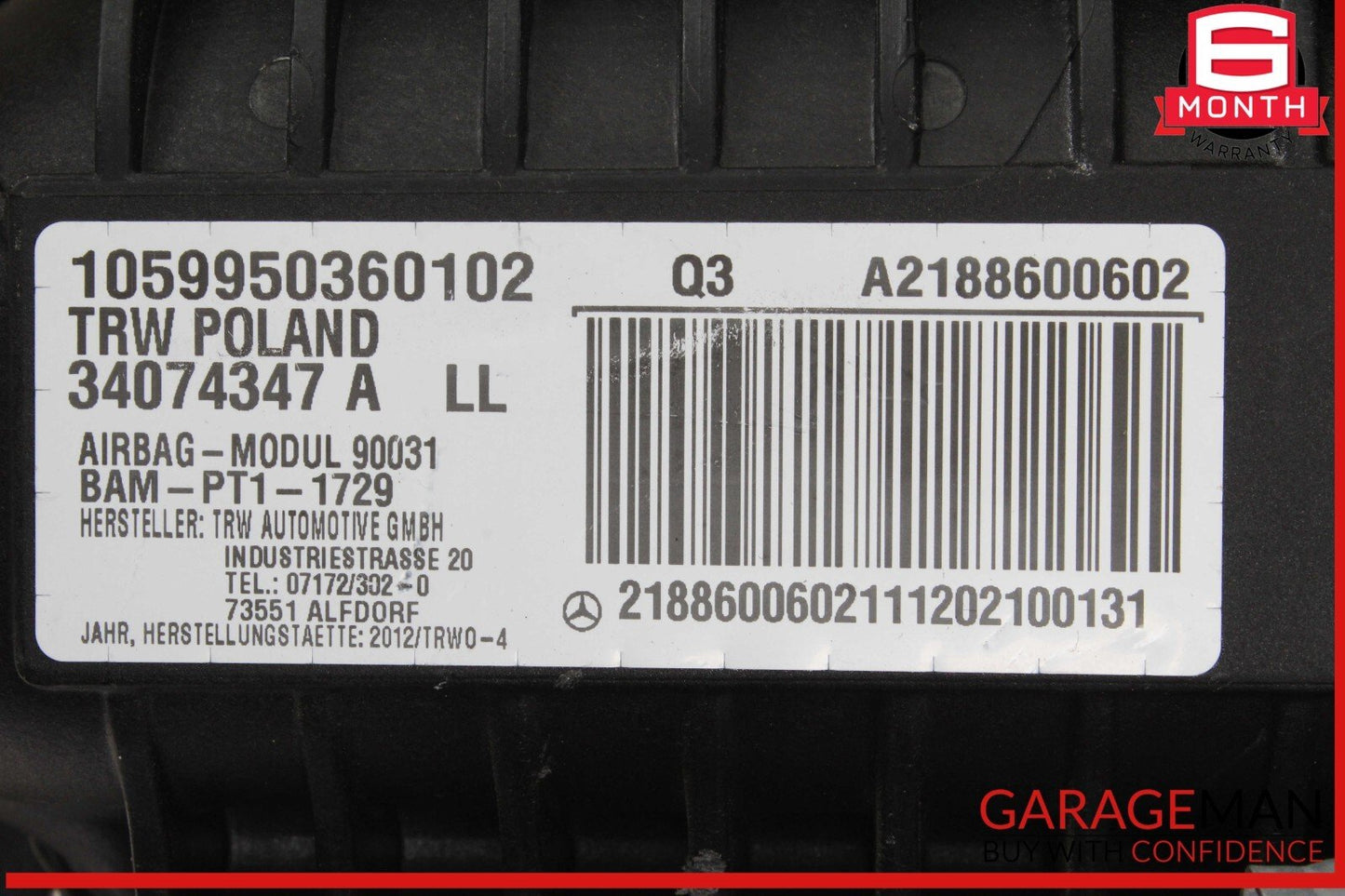 12-18 Mercedes W218 CLS550 CLS500 Front Right Dashboard Airbag Air Bag OEM
