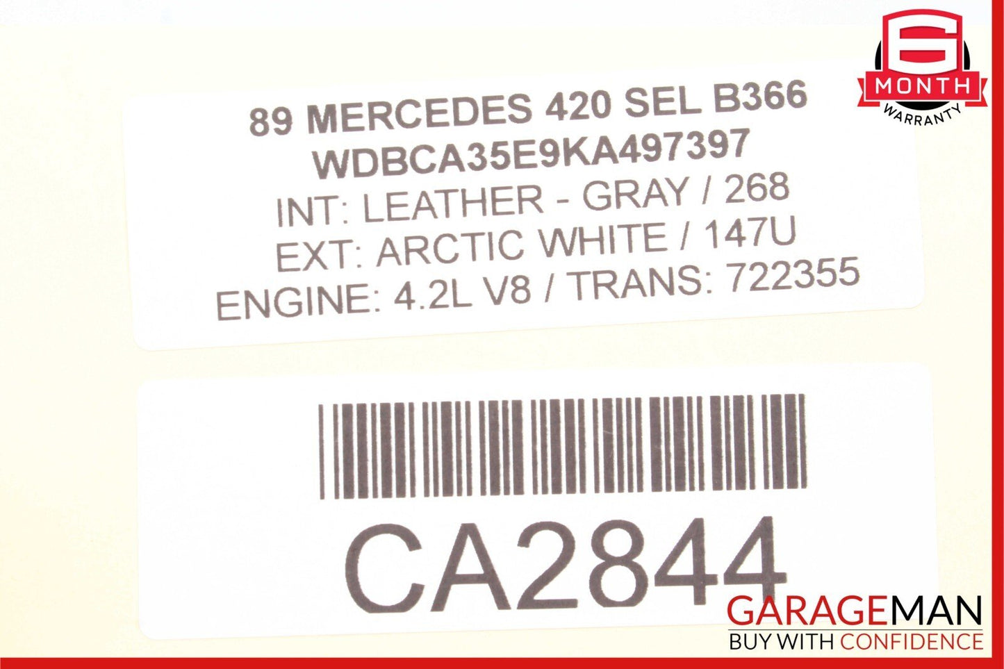 86-91 Mercedes W126 420SEL Sedan Rear Left Side Exterior Door Handle OEM