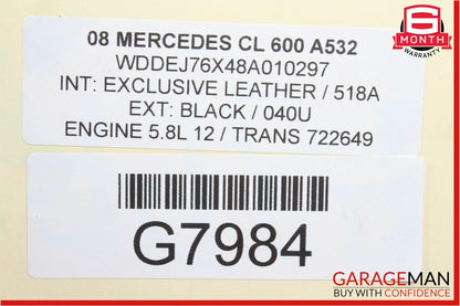 07-14 Mercedes W221 S550 CL600 Front Left Driver Side Door Lock Switch Control