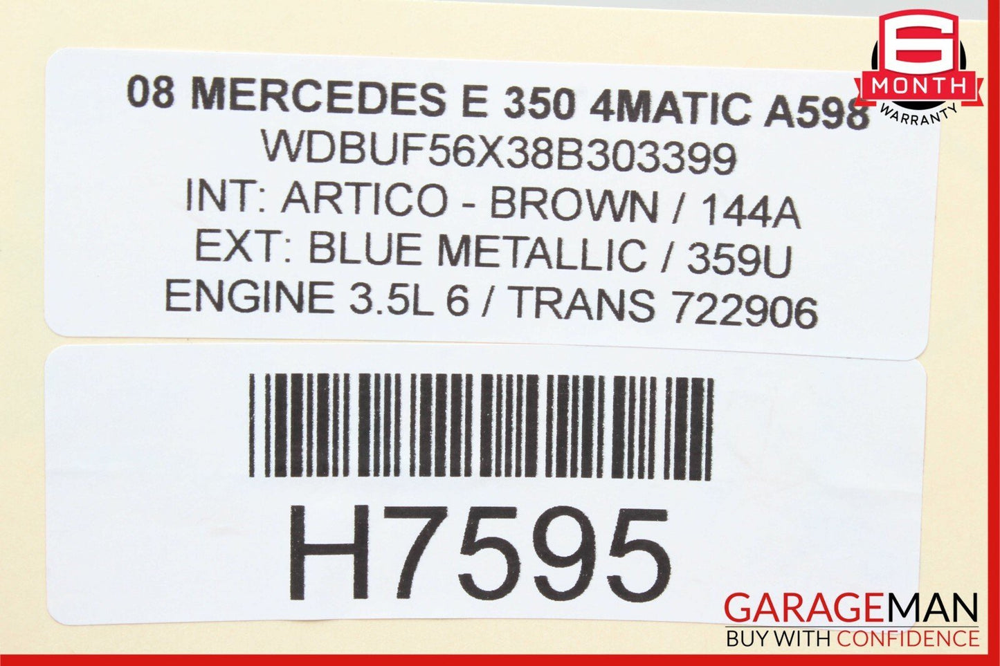 07-11 Mercedes W211 E350 CLS350 Roof Shark Fin GPS Antenna 2218205075 Blue OEM