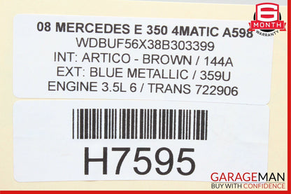 07-11 Mercedes W211 E350 CLS350 Roof Shark Fin GPS Antenna 2218205075 Blue OEM