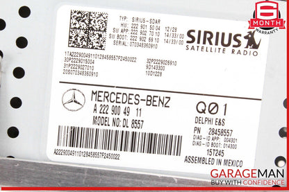 15-20 Mercedes W212 E400 S550 Satellite Radio Receiver Control Module Unit OEM