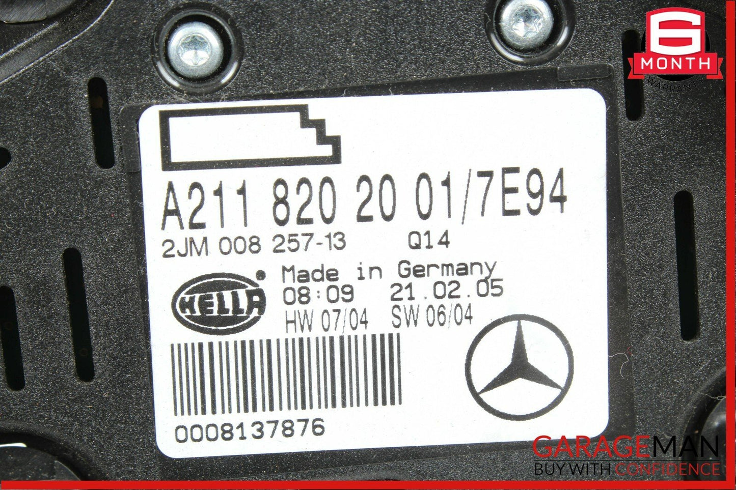 03-11 Mercedes W219 CLS500 E500 Rear Upper Overhead Dome Light Reading Map Gray