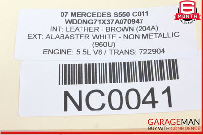 07-13 Mercedes W221 S550 Front Right Side Under Seat Control Module Unit OEM
