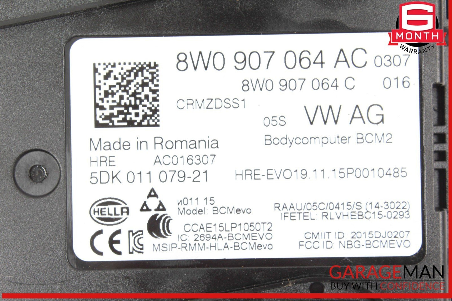 17-25 Audi A4 A5 BCM Comfort System Body Control Module 8W0907064AC OEM
