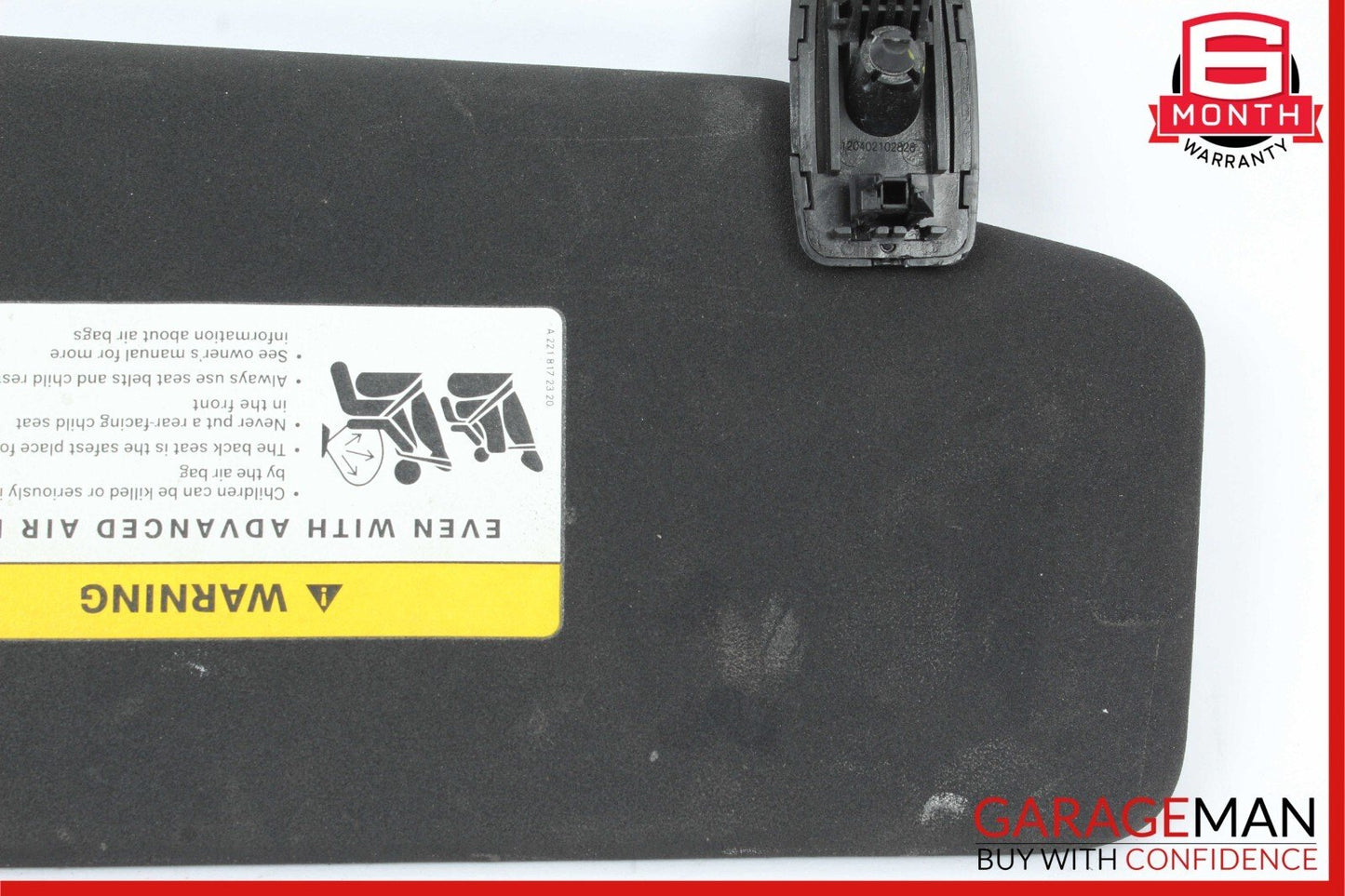 08-14 Mercedes W204 C250 C350 C63 Front Left Sun Visor Sunvisor Shade Black
