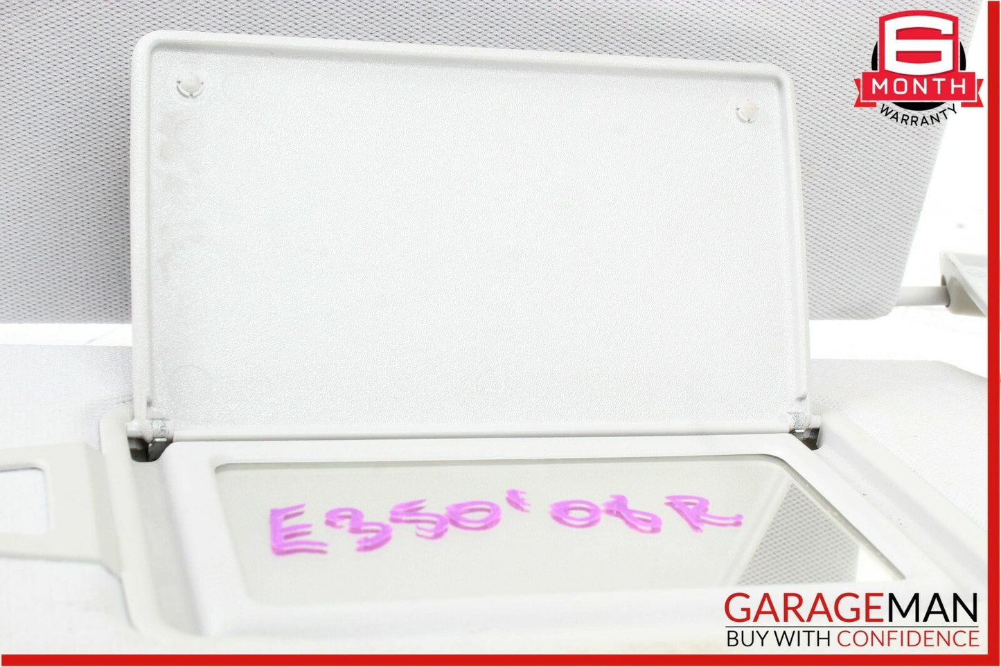 07-09 Mercedes W211 E350 E550 Front Right Sunvisor Sun Visor Shade Suede Gray