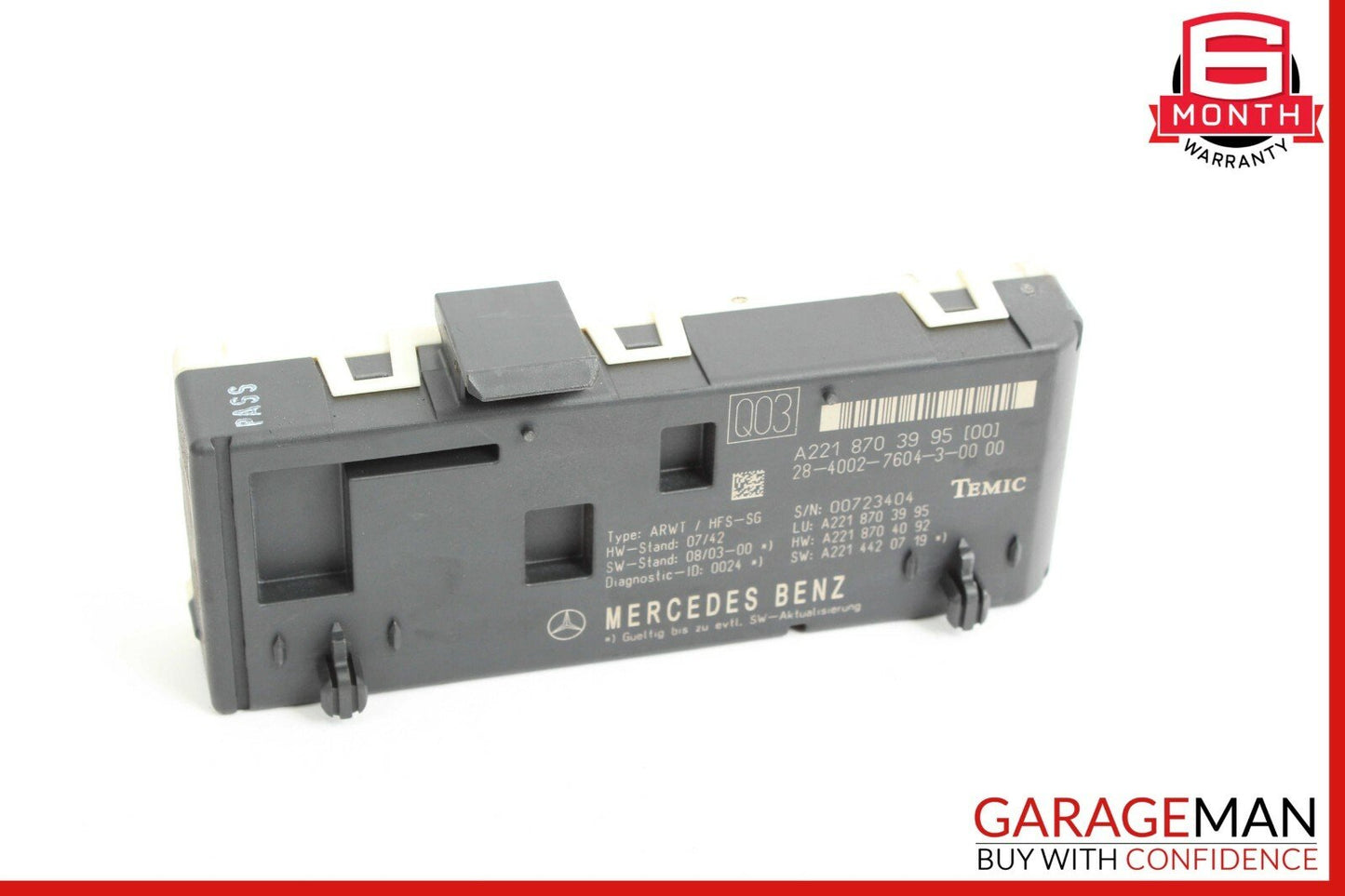 07-13 Mercedes W221 S550 CL550 Trunk Release Remote Open Close Module Unit OEM
