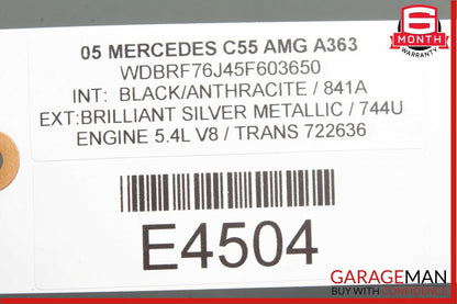 01-07 Mercedes W203 C55 Exhaust Valve Sensor Module Unit OEM