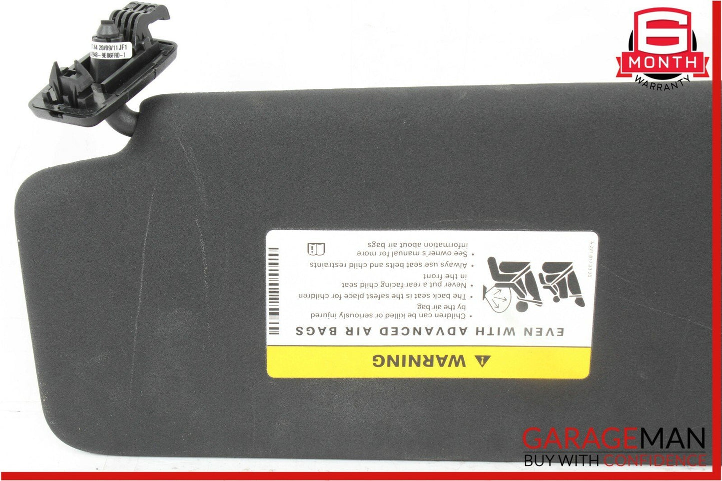 08-14 Mercedes W204 C250 Front Right Side Sun Visor Sunvisor Shade Cover Black