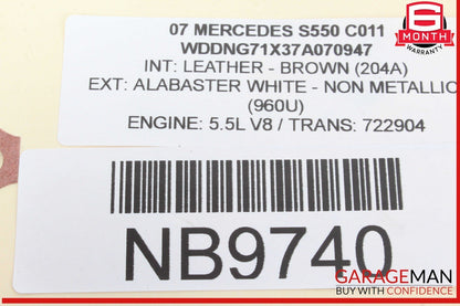 07-13 Mercedes W221 S550 Front Right Side Under Seat Control Module Unit OEM