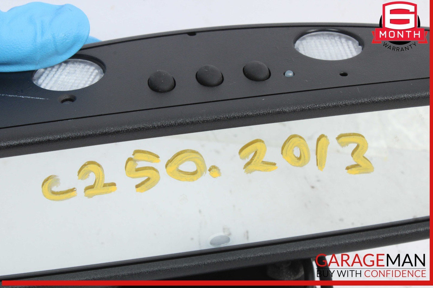 12-17 Mercedes W204 C250 GLK350 Top Upper Interior Rear View Mirror Black OEM