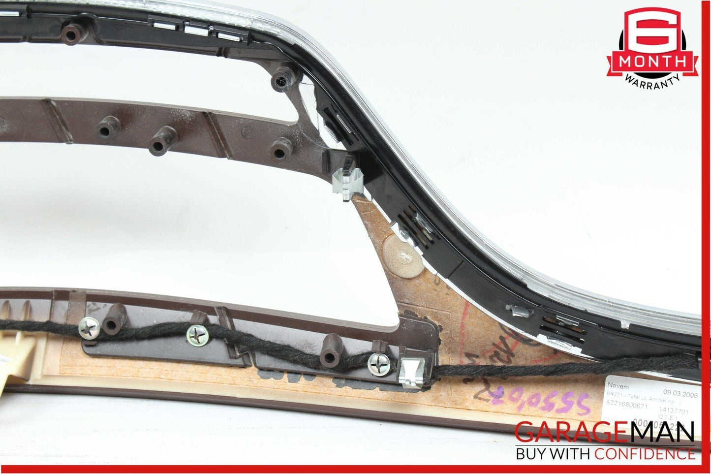 07-09 Mercedes W221 S550 Front Dashboard Trim Panel Cover Bezel Wood OEM
