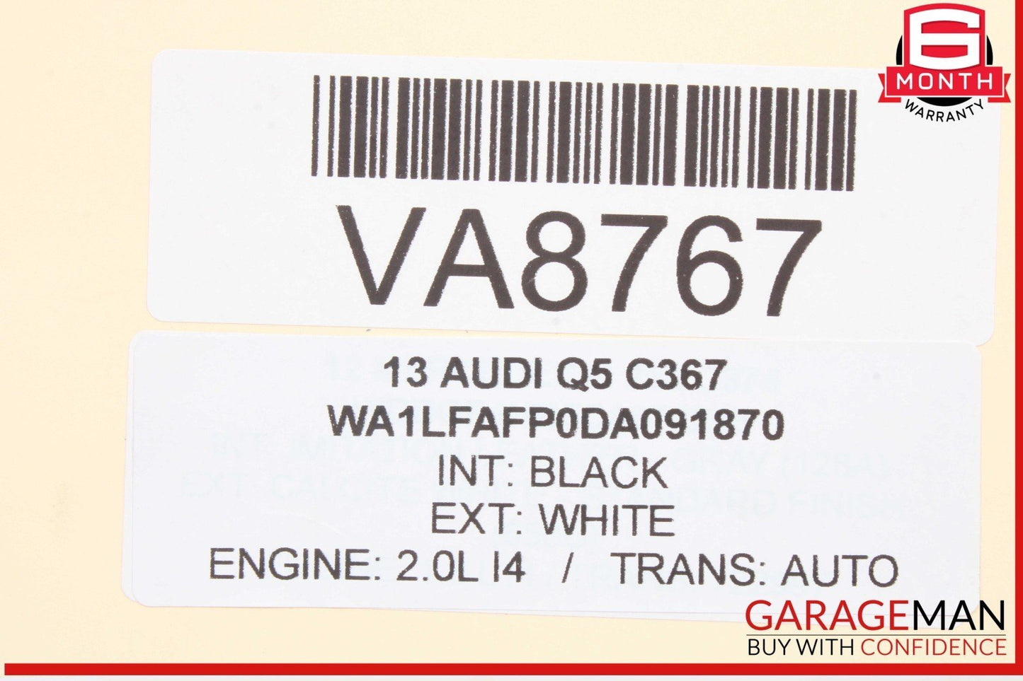 13-17 Audi Q5 SQ5 Rear Trunk Release Handle w/ Back Up View Camera 5N0827566AA