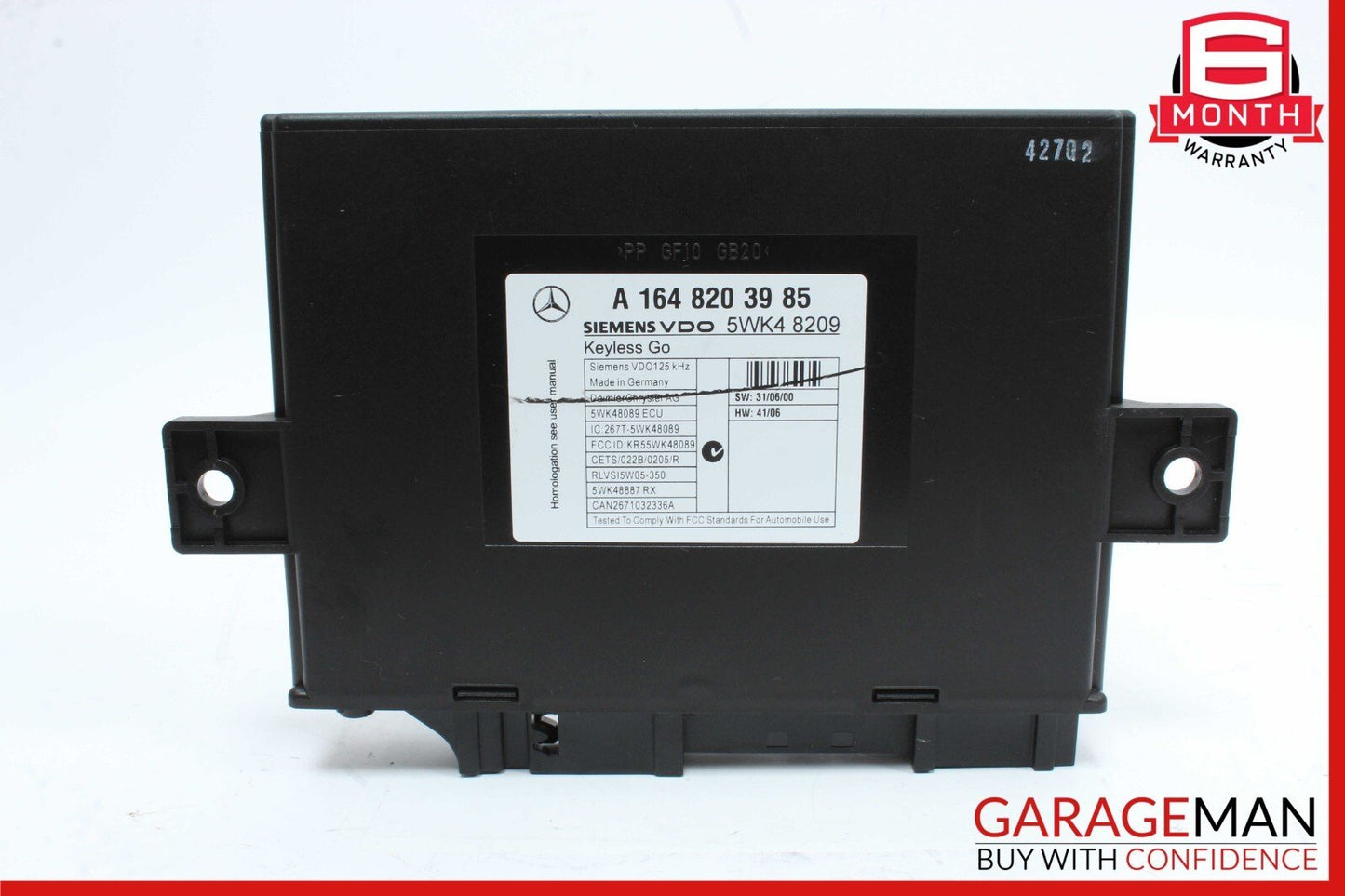 06-12 Mercedes X164 GL550 GL450 ML350 ML550 Keyless Go Controller Module Unit