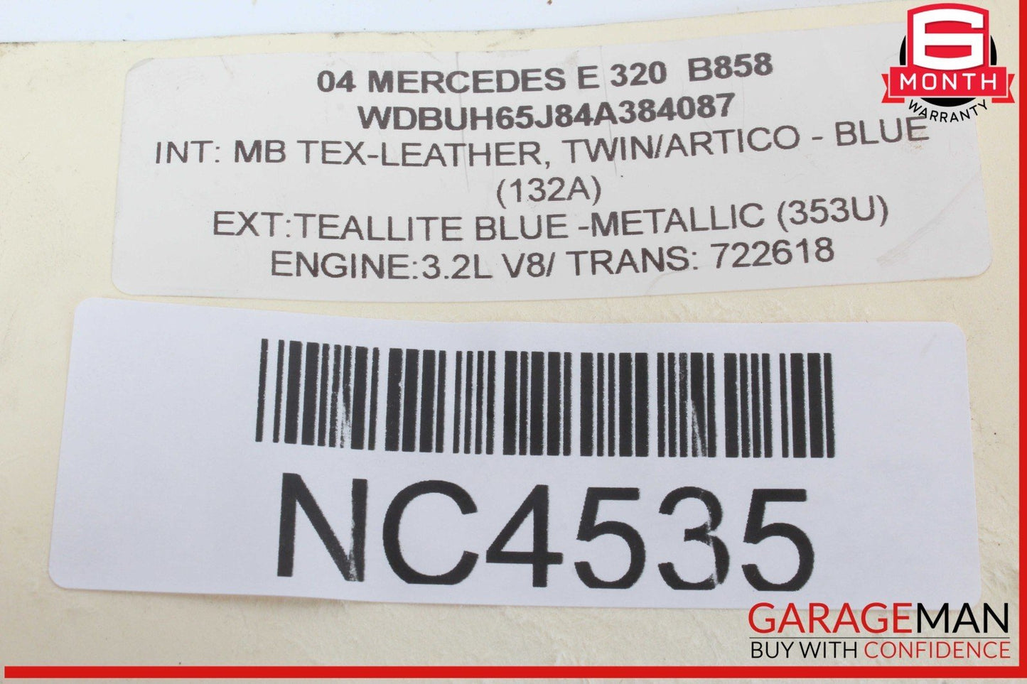 03-09 Mercedes W211 E320 Front Right Passenger Side Window Regulator Motor OEM