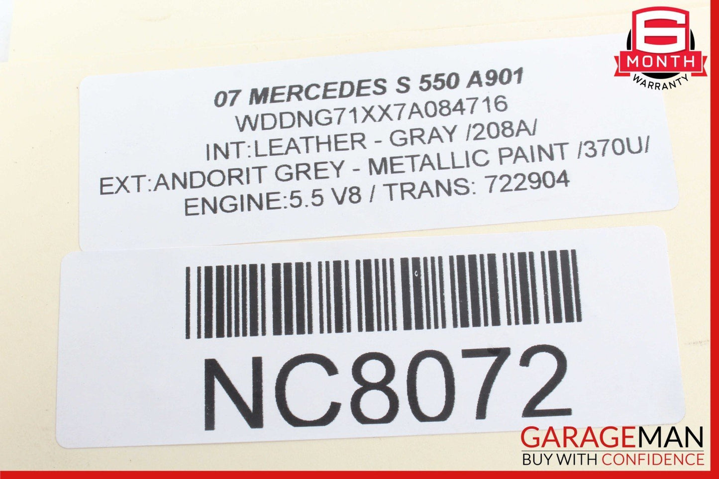 03-06 Mercedes R230 SL500 SL55 Rear Strut Hose Pipe Line 2309970852 OEM