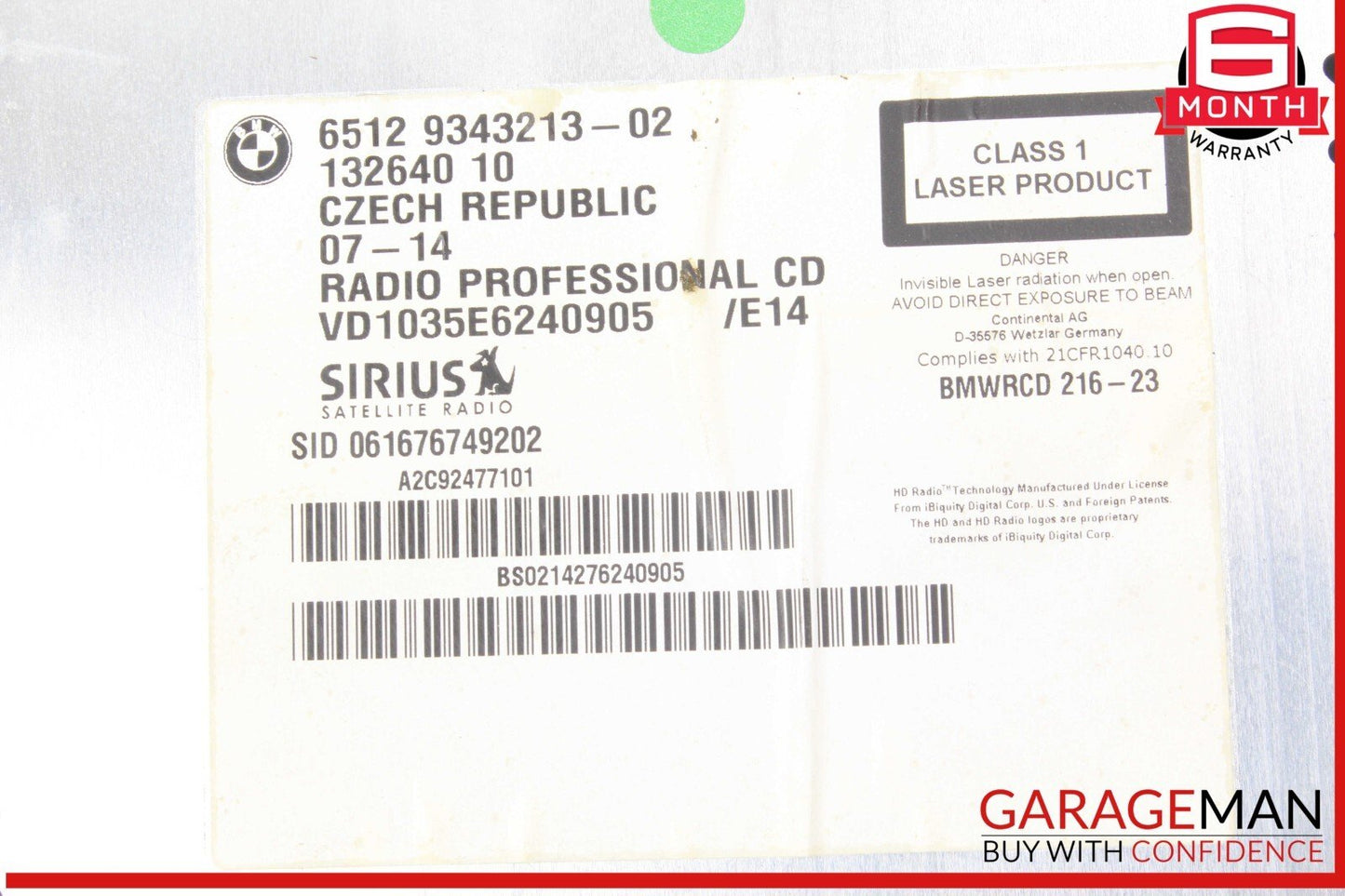 12-15 BMW X1 Audio Radio Stereo AM FM CD Receiver Tuner OEM