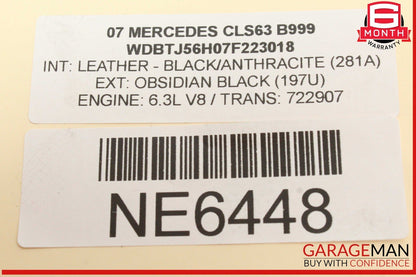 07-15 Mercedes W219 CLS63 SL63 S63 AMG 6.3L Engine Left EGR Check Valve OEM