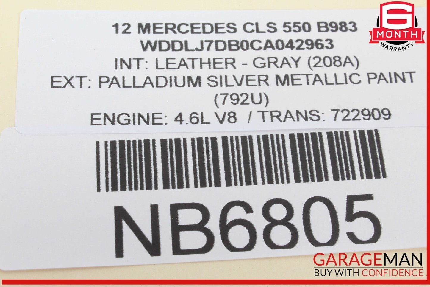 07-20 Mercedes W218 CLS550 E350 CL550 Dynamic Seat Vacuum Pump 0008005648 OEM
