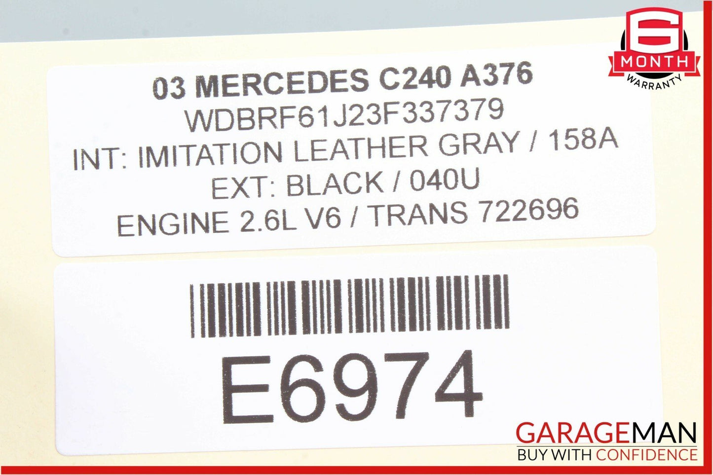 01-07 Mercedes W203 C240 Rear Right Door Lock Latch Actuator OEM