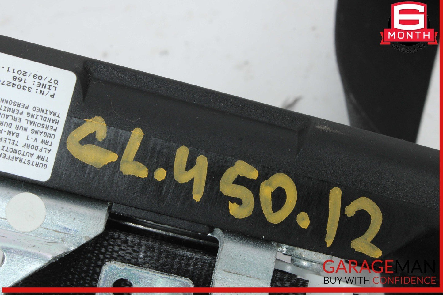 10-13 Mercedes X164 GL450 Second 2nd Row Right Side Seat Belt Seatbelt Black OEM