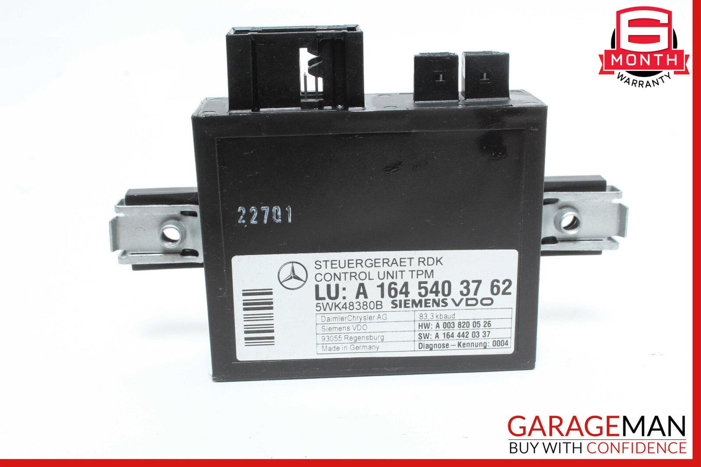 06-13 Mercedes R230 SL550 R350 TPMS Tire Pressure Control 1645403762 OEM