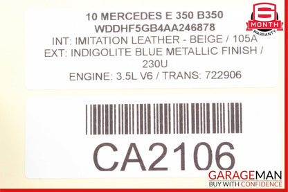 10-13 Mercedes W212 E350 E550 Front Right Seat Belt Seatbelt Retractor Black OEM