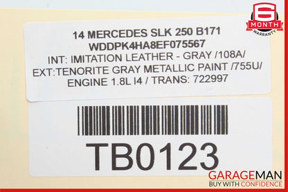 12-16 Mercedes R172 SLK250 Rear Right / Left Driveshaft Drive Axle CV Shaft RWD