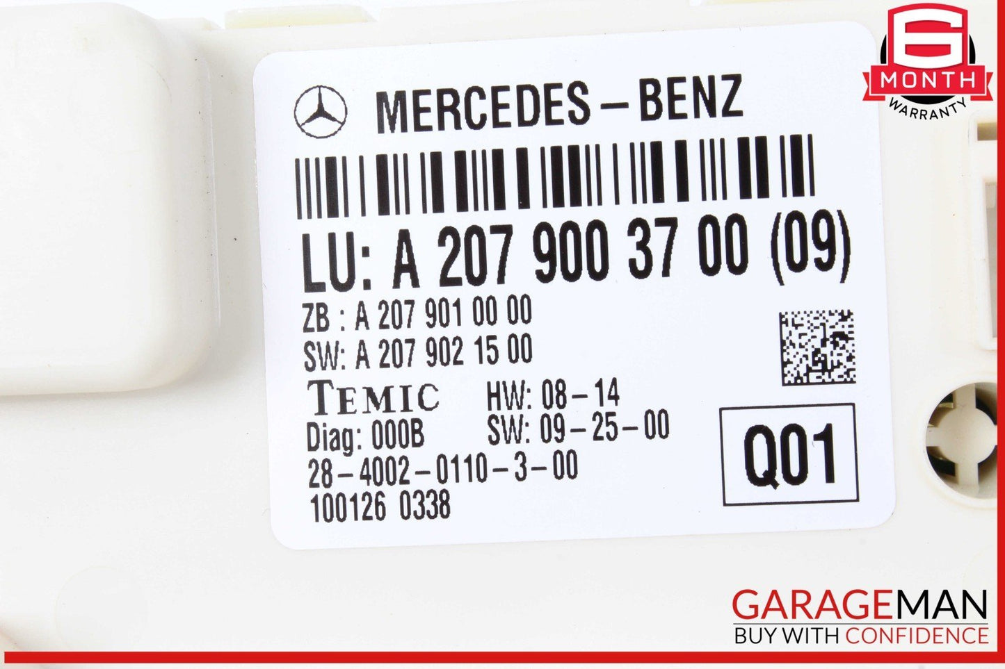 10-17 Mercedes W207 E350 E550 Coupe Rear Window Regulator Control Module Unit