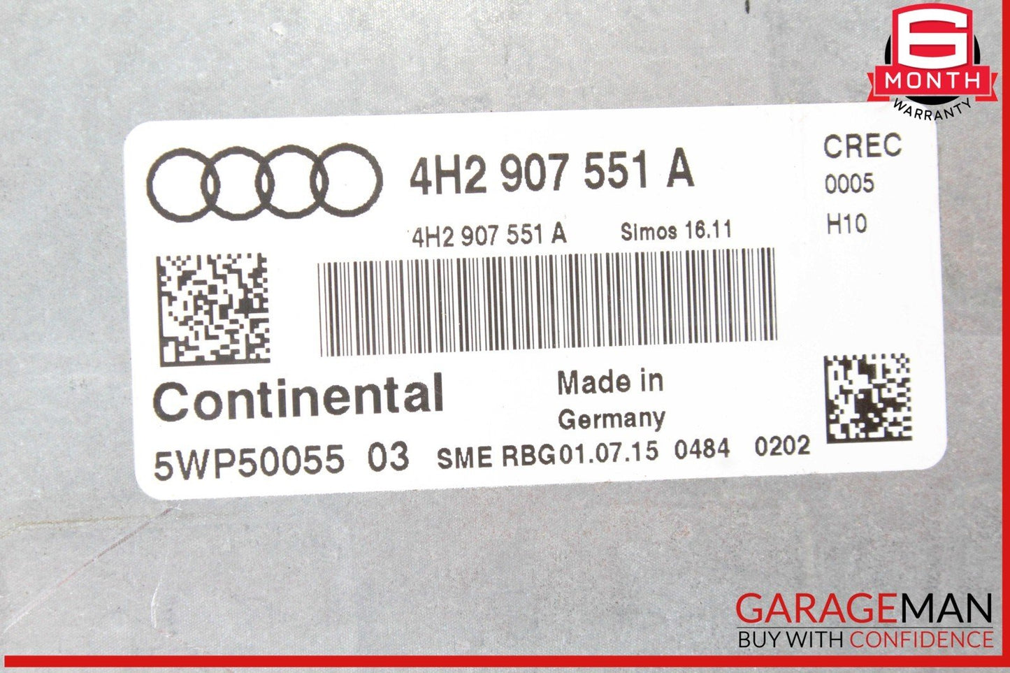 15-18 Audi A8 A8 Quattro 3.0L Engine Computer ECU ECM Control Module Unit OEM