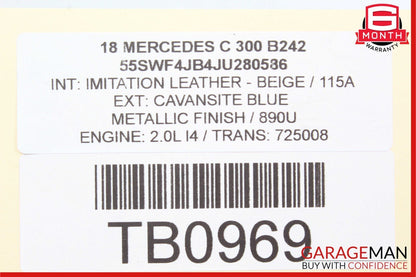 15-18 Mercedes W205 C300 2.0L DENSO Engine Starter Motor 2749062100 OEM