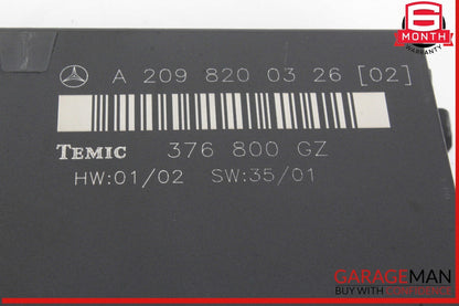 03-09 Mercedes W209 CLK500 CLK55 AMG CLK320 Rear Control Module OEM