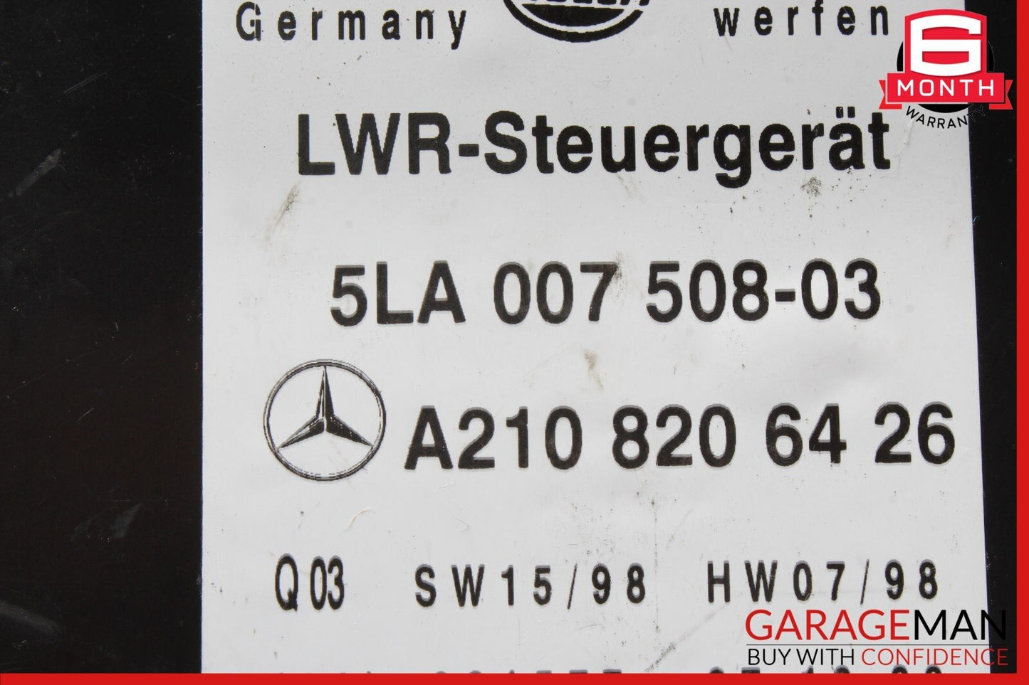 98-03 Mercedes W210 E320 CLK430 E430 Headlight Lamp Range Controller Module