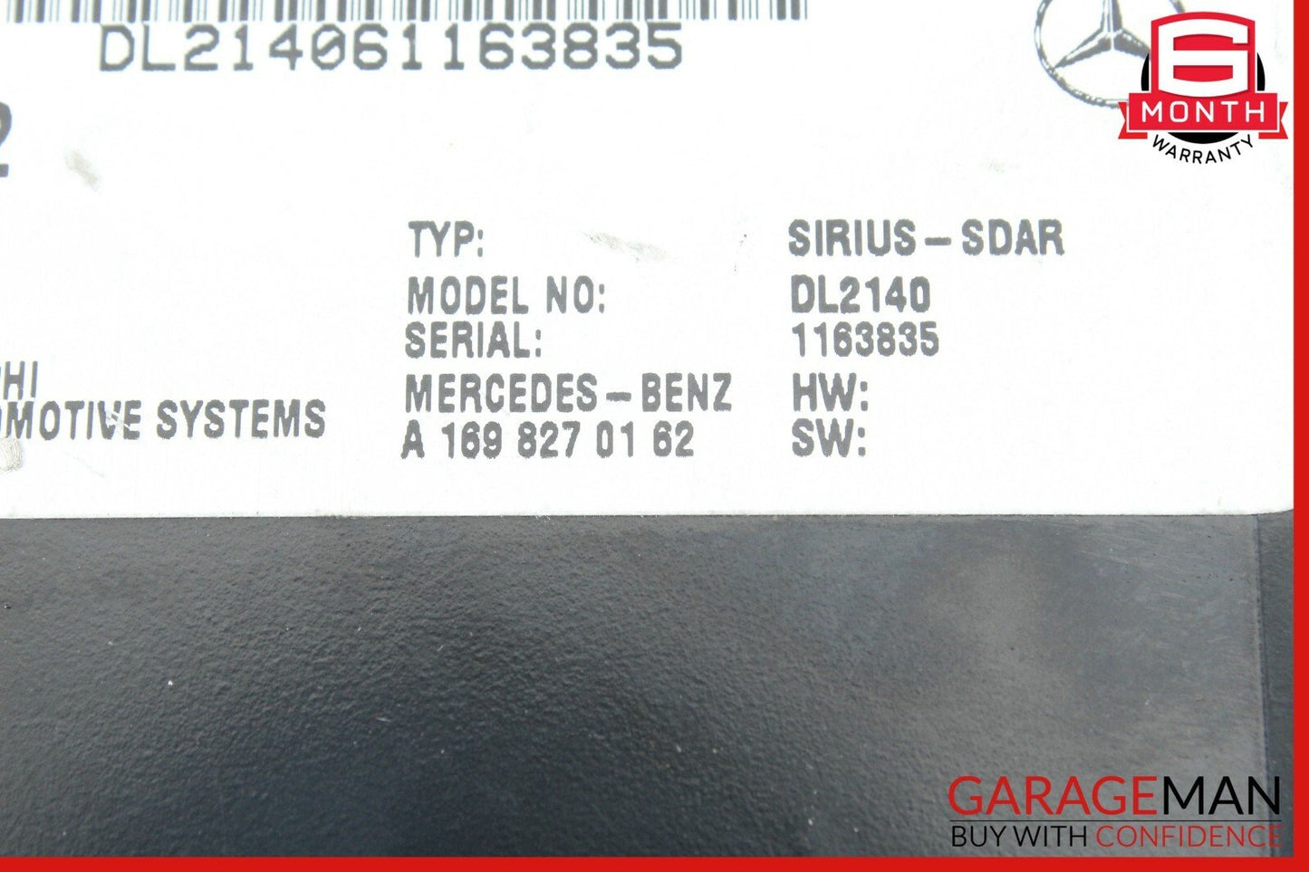 03-09 Mercedes X164 GL450 E63 AMG Sirius Satellite Radio Receiver Module Unit