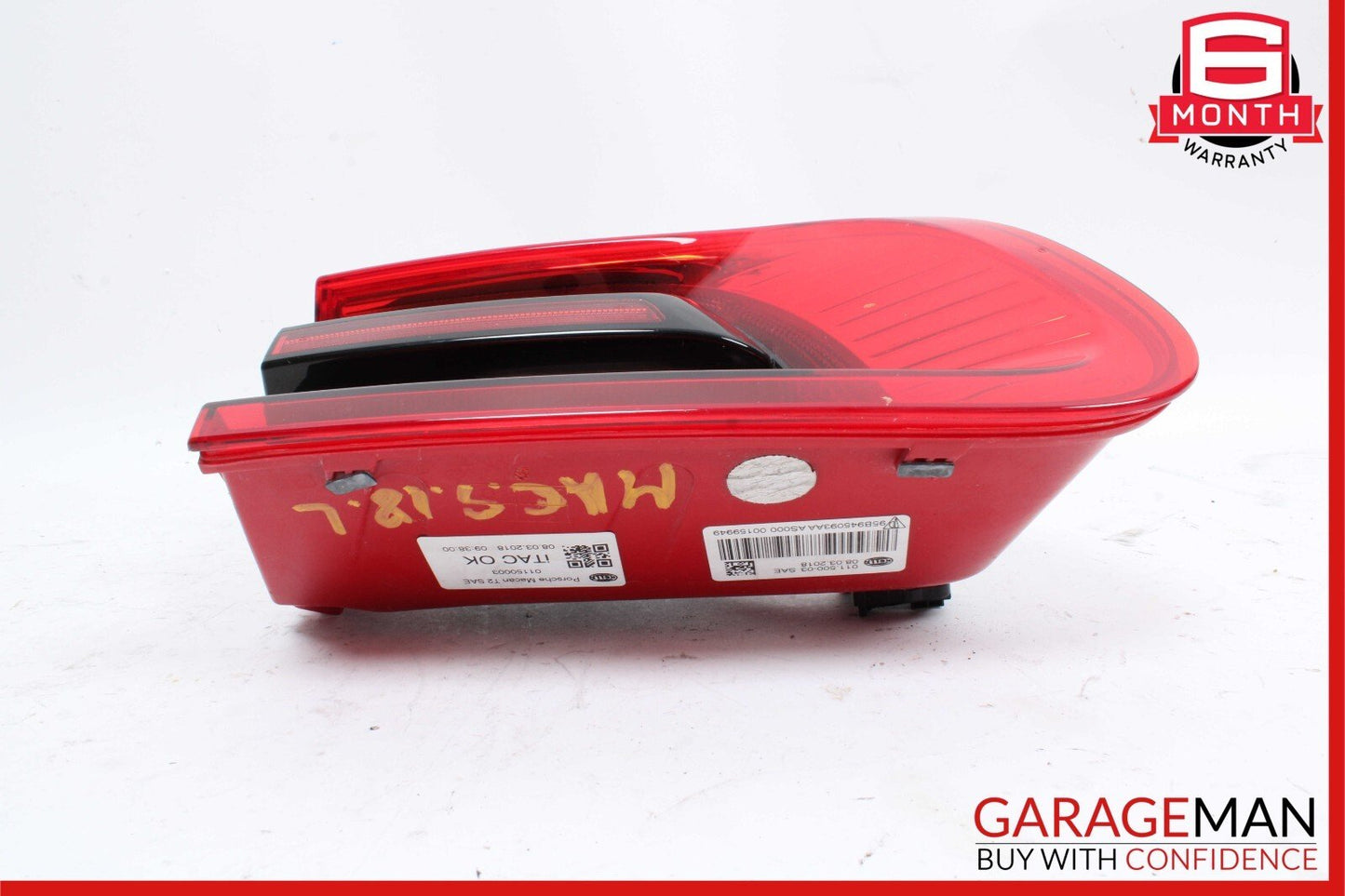 15-18 Porsche Macan 95B Rear Left Driver Side Inner Taillight Tail Light Lamp