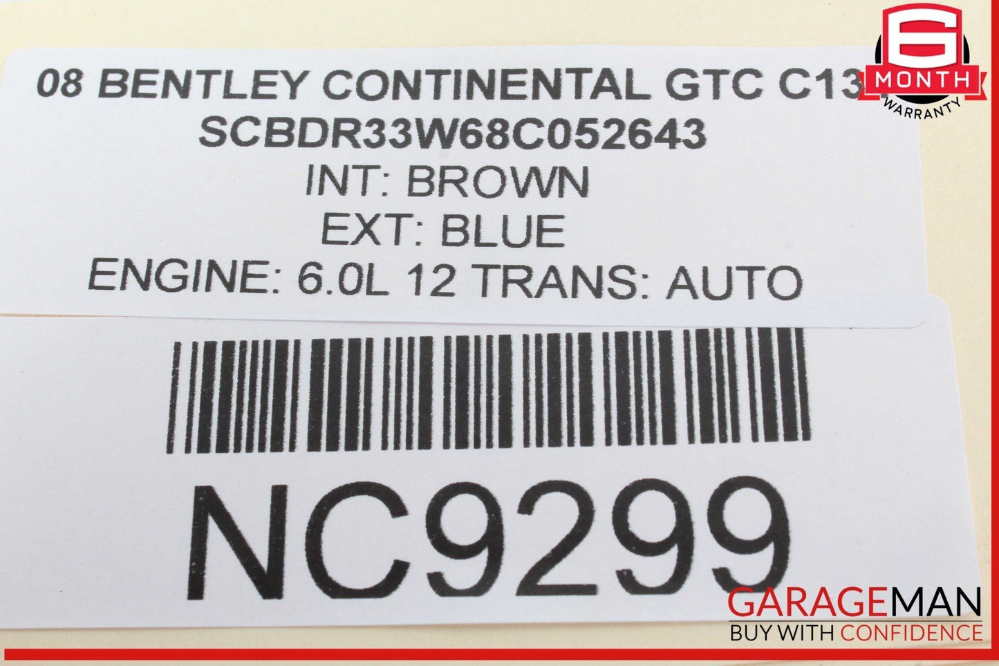 07-12 Bentley Continental GTC Air Ride Suspension Reservoir Tank 3W7616203 OEM