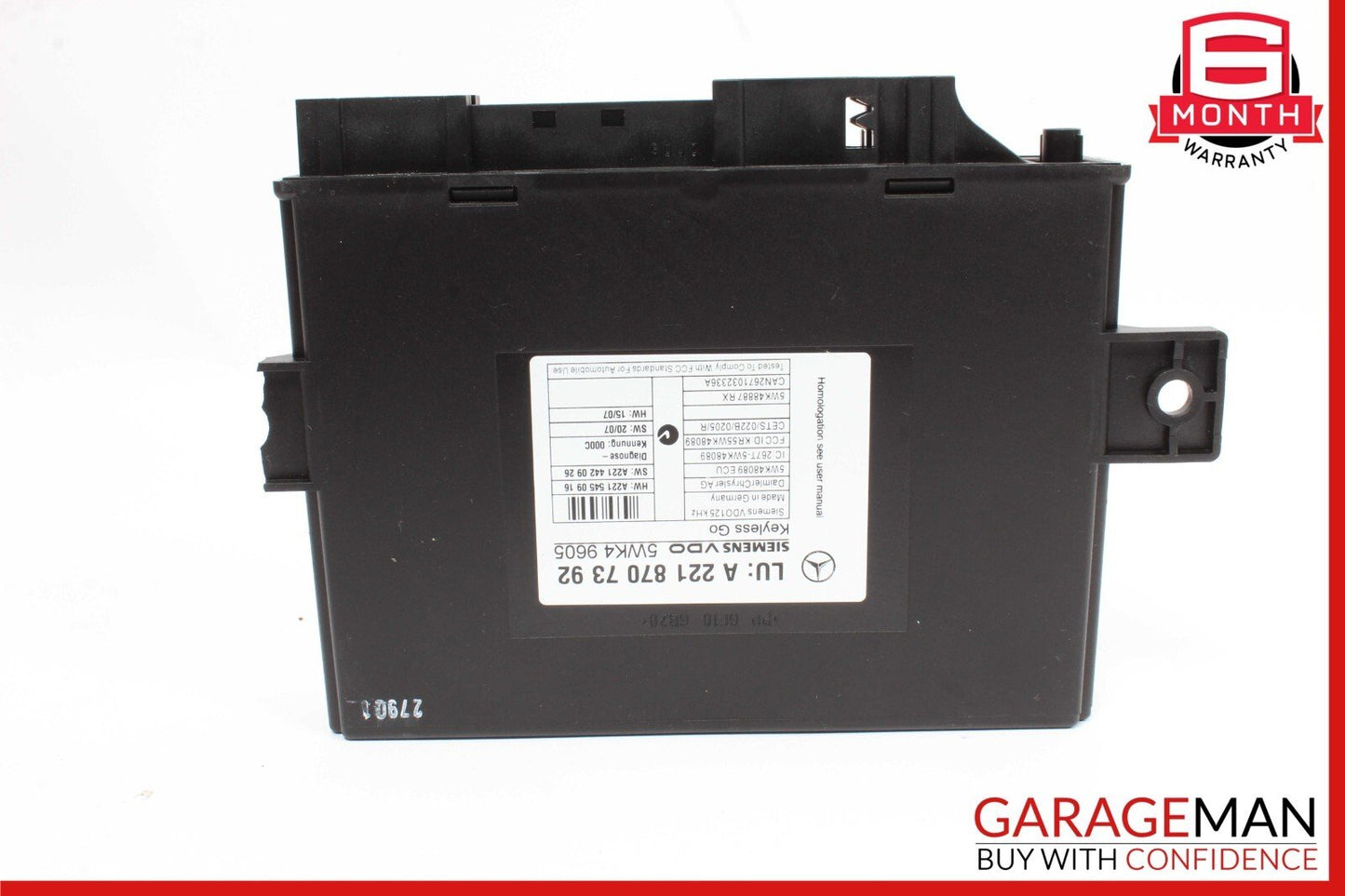 07-13 Mercedes W221 S550 S600 Door Keyless Go Control Module 2218707392 OEM
