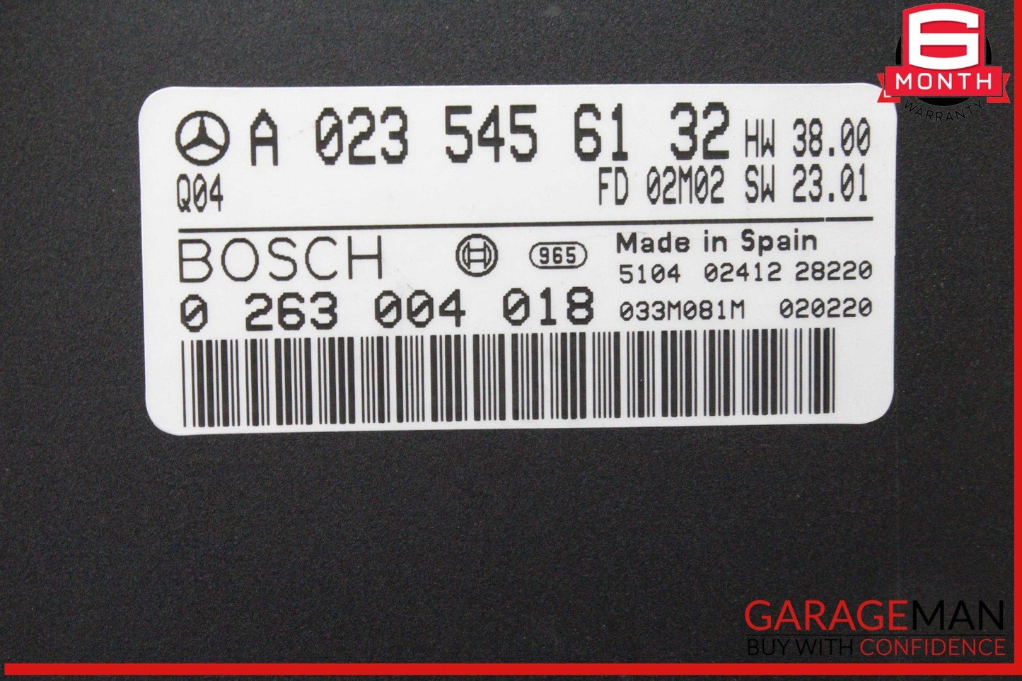 03-06 Mercedes R230 SL500 SL55 Park Parking Assist Control Module 0235456132 OEM