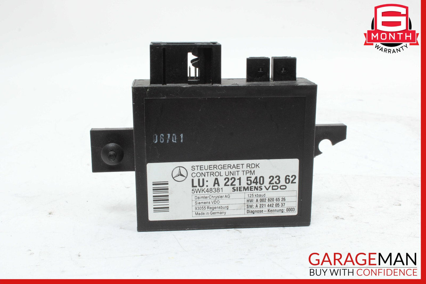07-13 Mercedes W221 S550 S600 Tire Pressure Monitor Module Unit 2215402362 OEM
