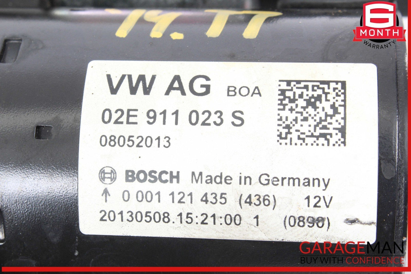 11-15 Audi TT TTS Engine Starter Motor 02E911023S OEM
