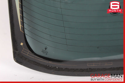 08-18 Maserati GranTurismo M145 Rear Windshield Wind Shield Back Glass Black OEM