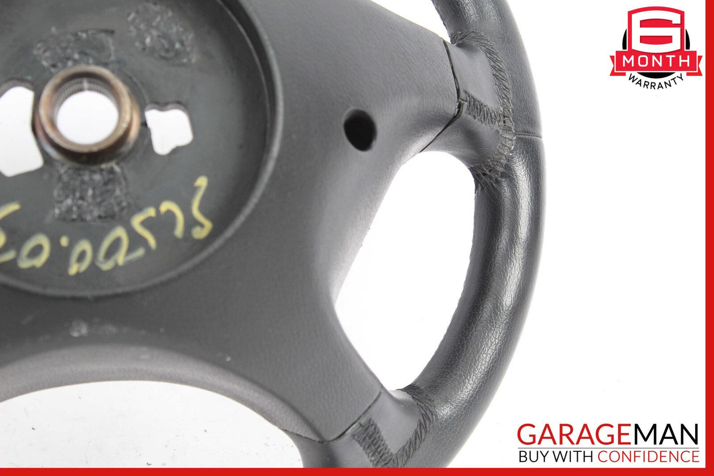 03-09 Mercedes R230 SL500 CLK350 Driver 4 Spoke Steering Wheel Leather Black OEM