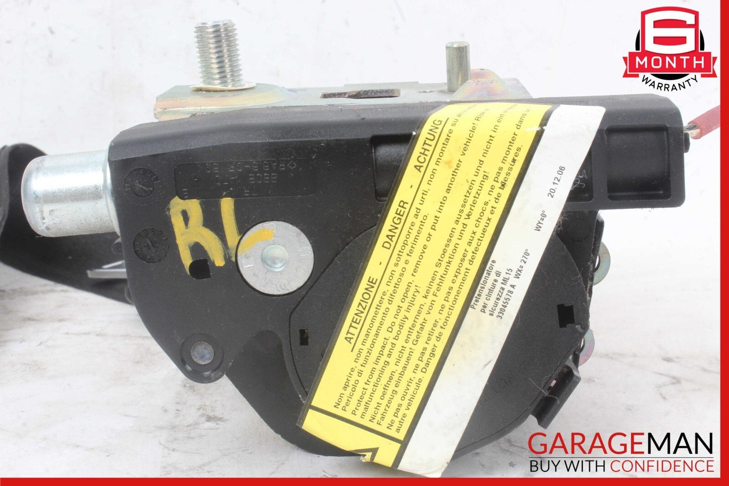 03-08 Maserati Quattroporte M139 Rear Left Side Seatbelt Seat Belt Retractor OEM