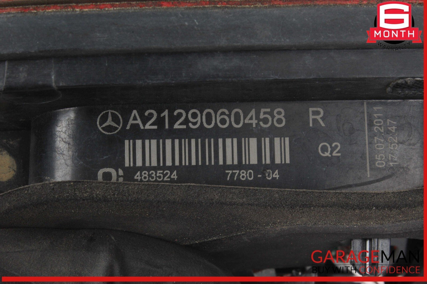 10-13 Mercedes W212 E350 Bluetec Rear Right Side Inner Tail Light Lamp OEM