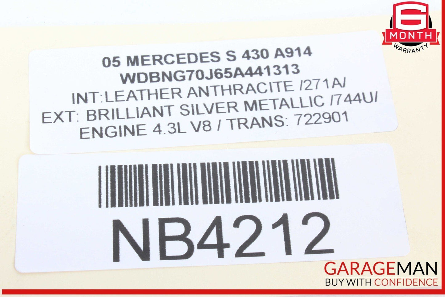 03-06 Mercedes W220 S430 S500 S55 AMG Front Right Seat Belt Seatbelt Retractor