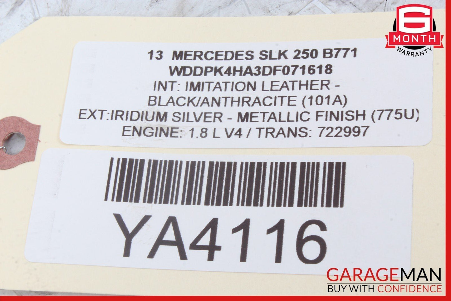 12-16 Mercedes R172 SLK250 Rear Right or Left RWD Driveshaft Drive Axle CV Shaft