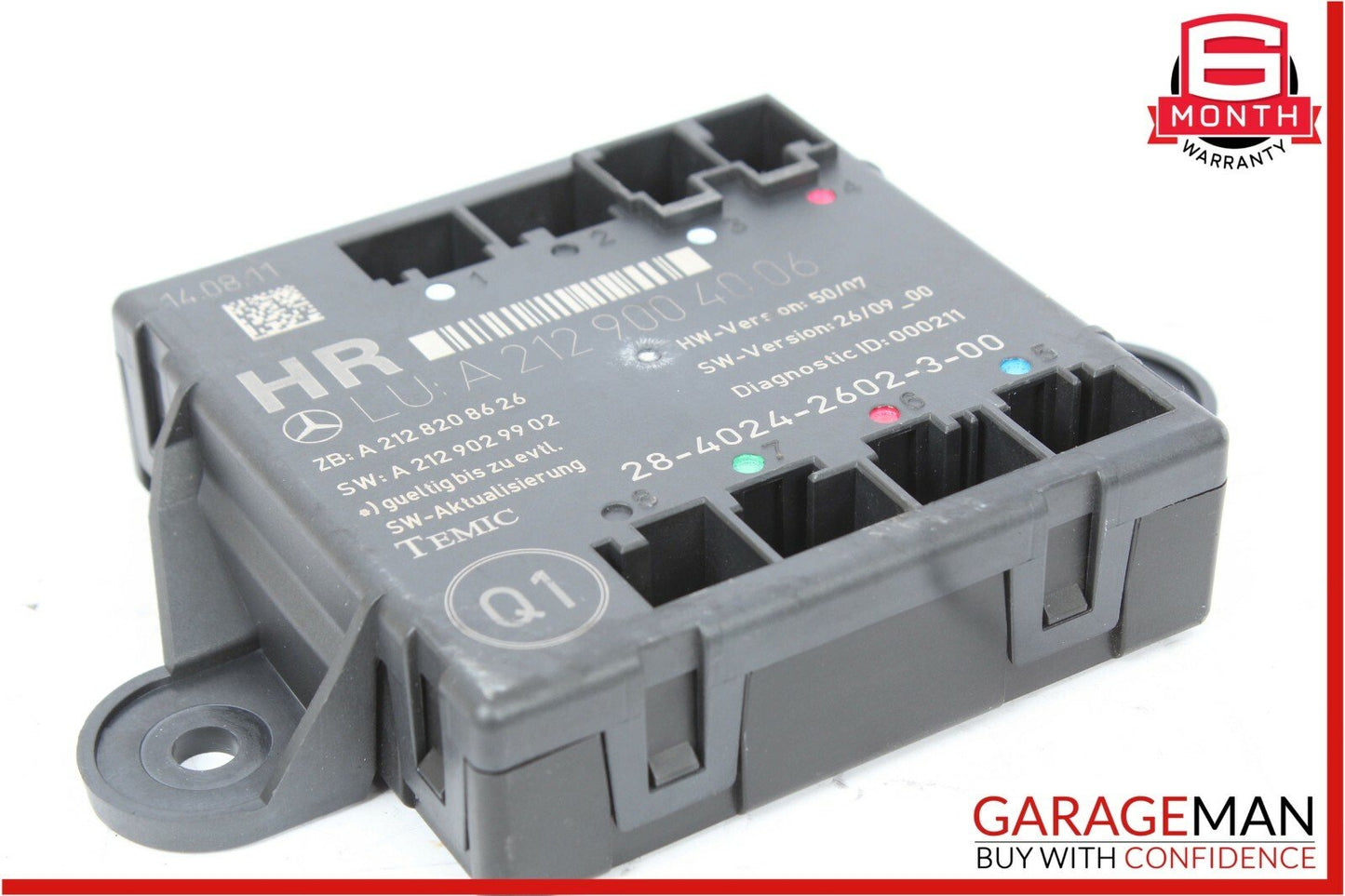08-14 Mercedes W204 C250 C300 Rear Right Passenger Side Door Controller Module